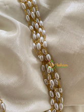 Five Layered Pearl Malai-Rice Pearls-G3572